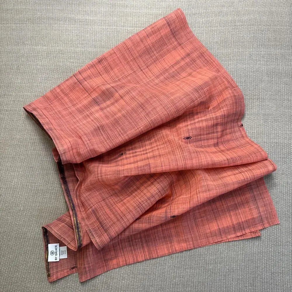 Lightweight Pink Fall Scarf Cotton Voile Grace Brand 66
